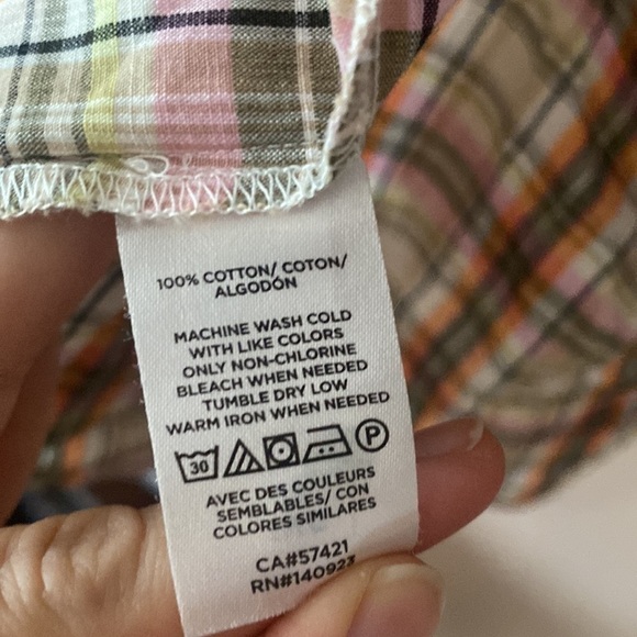 Loft lightweight cotton plaid top - Picture 5 of 6